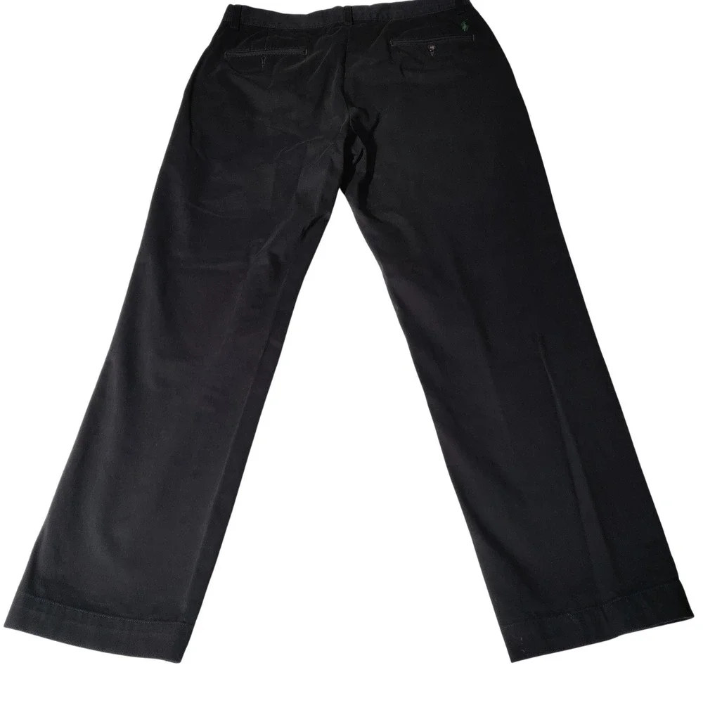 Polo Ralph Lauren Preston Pant 33x32 (32x30 Actual) Black Ctn Straight Trouser